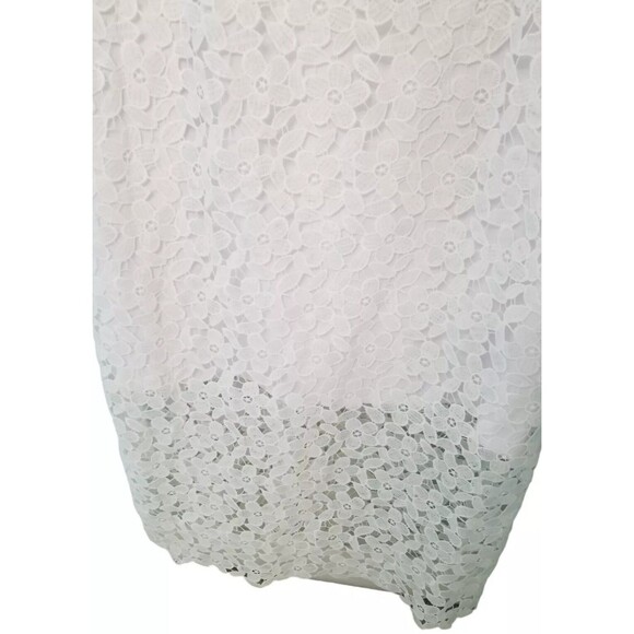 Anthropologie BHLDN Dress Alessa White Lace Overlay Wedding Bridal Women's 16 - Picture 6 of 14